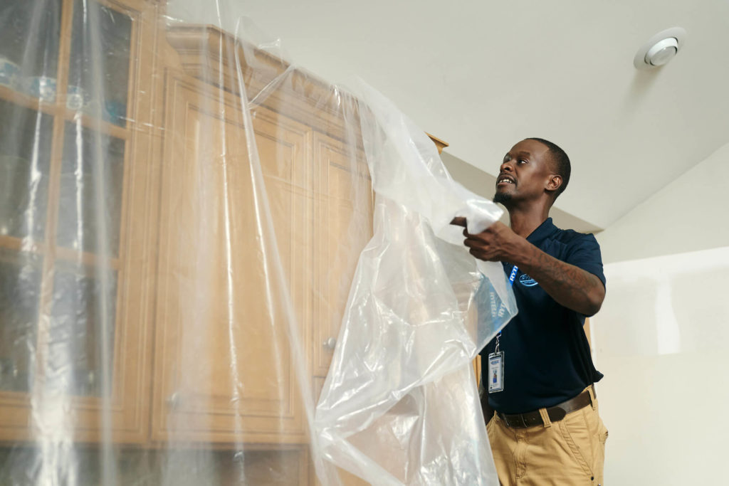 Mold Specialist Preparing Home For Mold Remediation Service